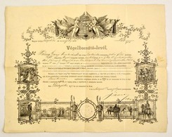 1891 Díszes Végelbocsájtó Levél, Tizedes Részére, Aki A Cs. és Kir. 32 Gyalogezredben (10 év, 7 Hónap, 12 Nap) és A M. K - Altri & Non Classificati