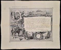 1903 Díszes Végelbocsájtó Levél, Tizedes Részére, Aki A Cs. és Kir. 32 Gyalogezredben (10 év, 7 Hónap, 12 Nap) és A M. K - Andere & Zonder Classificatie