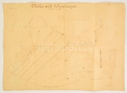 1897-1898 Gy?r Mákosdül? Helyszínrajzának Térképe, 1:2880, 58x82 Cm. - Other & Unclassified