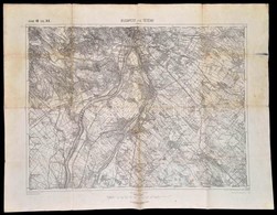 1910 Budapest és Tétény(Zone 16 Col.XX.) Katonai Térképe, Kiadja A K.u.k. Militä-geographisches Institu, Hajtott, 61x48  - Other & Unclassified