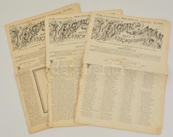 1879-1881 Magyar Bazár 3 Száma, 1879., XIV. évf. 10. Szám, 1880. XV. évf. 13. Szám, 1881., XVI. évf. 18. Szám, Szakadozo - Non Classificati