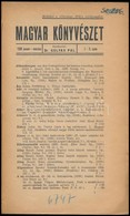 1930 Magyar Könyvészet. 1930. Január-március. 1-3. Sz. Szerk.: Dr. Gulyás Pál. Bp., Pallas-ny., 43+45+2+40 P. Átkötött F - Zonder Classificatie