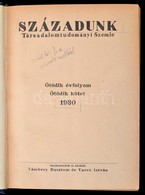 1930 Századunk. Társadalomtudományi Szemle. Szerk: Vámbéry Rusztem és Varró József. Ötödik évfolyam, ötödik Kötet. Félvá - Ohne Zuordnung