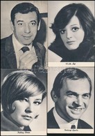 4 Db Színészeket ábrázoló Reklámlap (Yves Montand, Voith Ági, Bodrogi Gyula, Kállay Ilona) - Non Classés