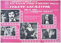 1977 Fekete Gyémántok, Jókai Mór Regénye Kétrészes Filmen, Plakát, Széleinél Szakadások, 46,5x66 Cm - Altri & Non Classificati