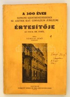 A 300 éves Soproni Szentbenedekrendi Sz. Asztrik Kat. Gimnázium Jubileumi értesít?je Az 1935/1936. Iskolai évr?l. Közli: - Unclassified