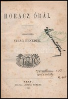 Horácz ódái. Fordította Virág Benedek. Pest, 1862, Lampel Róbert. Újrakötött Félvászon Kötés, Címlapból Egy Rész Ki Van  - Non Classificati