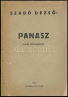 Szabó Dezs?: Panasz. Ujabb Tanulmányok. Bp.,1923, Ferrum, 128+4 P. Javított Gerinc? Félvászon-kötés, Kissé Szakadozott,  - Zonder Classificatie