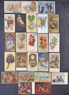 ** * 24 Db RÉGI üdvözl?lap Sok Dombornyomott és Litho Lappal / 24 Pre-1945 Greeting Art Postcards With Many Embossed And - Ohne Zuordnung