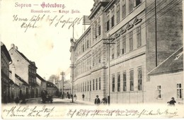 T2 1907 Sopron, Oedenburg; Hosszú Sor,  Az Osztrák-Magyar Tisztek Leányainak Nevel?intézete. Josef Popper Kiadása / Lang - Non Classés