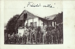 T2 1912 Sümeg, Fehérk? Villa 'Ha Isten Velünk Senki Ellenünk' Felirattal, Sz?l?skert. Photo - Zonder Classificatie