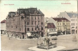 T2/T3 1912 Szombathely, Városi Bérpalota, Szobor, Tér, Schuster Gyula és Deutsch Samu üzlete (EK) - Non Classificati