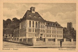 ** T1/T2 Brassó, Brasov, Kronstadt; Honterus Gimnázium. H. Zeidner / Grammar School - Zonder Classificatie