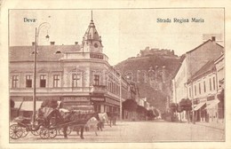 T2/T3 Déva, Mária Királyné Utca, Orient Szálloda, Vár, Hirsch Testvérek üzlete / Strada Regina Maria / Street View, Hote - Unclassified