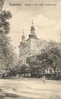 T3/T4 1916 Nagybánya, Baia Mare; Deák Tér, Római Katolikus Templom. Kovács Endre Kiadása / Square, Church (hiányzó Rész  - Zonder Classificatie