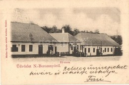 * T2/T3 1901 Nagyborosnyó, Nagyborozsnyó, Borosneu Mare; F? Utca, Fodrász üzlet. Müller Gyula Utódai Kiadása / Main Stre - Non Classificati