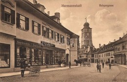 T2/T3 1913 Nagyszeben, Hermannstadt, Sibiu; Rizs Utca, W. Krafft Könyvkereskedése, Könyvnyomdája és Saját Kiadása Az üzl - Non Classés