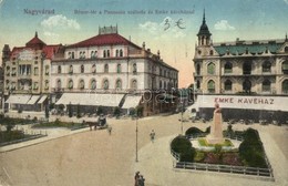 T2/T3 Nagyvárad, Oradea; Bémer Tér, Pannonia Szálloda, Emke Kávéház / Square, Hotel, Café + 2. Komp. Inf.-Regt. 354. (EK - Non Classés