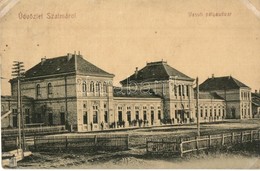 T3 1908 Szatmárnémeti, Szatmár, Satu Mare; Vasútállomás. Cseplák Bálint Kiadása / Bahnhof / Railway Station (EK) - Zonder Classificatie