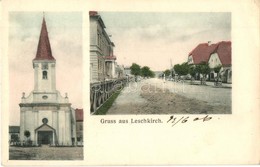 T2/T3 Újegyház, Leschkirch, Nocrich; Evangélikus Templom, Utcakép / Lutheran Church, Street View (EK) - Ohne Zuordnung