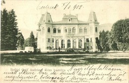 T2/T3 1902 Betlér, Betliar; Gróf Andrássy Géza Kastélya / Schloss / Castle  (fl) - Non Classés