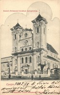 T2 1903 Eperjes, Presov; Szent Ferenc-rendiek Temploma. Divald / Church - Non Classés