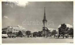 T2 Érsekújvár, Nové Zamky; Kossuth Tér, Piac, Stühmer üzlete, Templom / Square, Market, Shop, Church - Unclassified