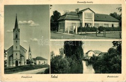 * T2/T3 Feled, Veladin, Jesenské; Templomok, Dessewffy Kastély, Patak / Churches, Castle, River - Unclassified