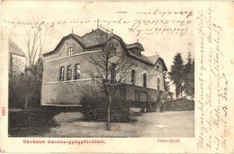 T2/T3 1907 Gánóc-gyógyfürd?, Gánovce Kúpele, Gansdorf; Tükör-fürd? / Spa Villa (EK) - Non Classés