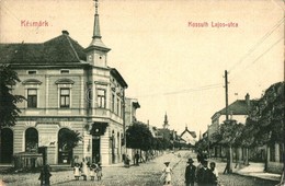 T2/T3 Késmárk, Kezmarok; Kossuth Lajos Utca, Kiefer Felix üzlete, Schicht Szappan Reklám. W. L. Bp. 2904. / Street View, - Unclassified