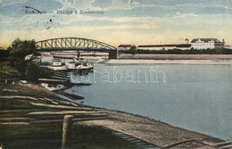 T3 Komárom, Komárno; Részlet A Kis-Dunáról, Híd. Neuhauser Jen? Kiadása / Danube Bridge (kis Szakadás / Small Tear) - Ohne Zuordnung