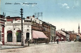 T2 Losonc, Lucenec; Masaryk Utca, Szusz Miksa üzlete / Street View With Shop '1938 Losonc Visszatért' So. Stpl - Ohne Zuordnung