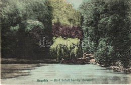 T2/T3 Nagyida, Velká Ida; Báró Schell Kastély Tó Részlete / Castle Garden, Lake  (EK) - Ohne Zuordnung