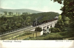 ** T2/T3 Pozsony, Pressburg, Bratislava; Rothe-Brücke. Verlag 'Bediene Dich Allein' / Vörös Híd, Vasúti Híd, Viadukt, G? - Non Classificati