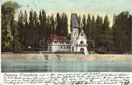 T2/T3 1902 Pozsony, Pressburg, Bratislava; Hajós-Egylet. Heliocolorkarte Von Ottmar Zieher / Raderklub / Rowing Club - Ohne Zuordnung