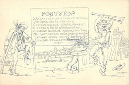 ** T2 Pöstyén, Piestany; Humoros M?vészlap / Humorous Art Postcard - Non Classificati