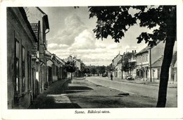 T2/T3 Szenc, Szempcz, Senec; Rákóczi Utca, Horváth Szabó üzlete / Street View With Tailor Shop (fl) - Ohne Zuordnung