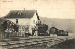 * T2/T3 Szinna, Snina; Vasútállomás Vonattal / Bahnhof / Railway Station With Train (Rb) - Zonder Classificatie