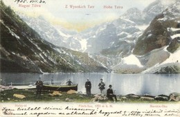 T2/T3 1905 Tátra, Tatry; Halas-tó, Vadászok Fegyverekkel. Franz Pietschmann Kiadása / Fisch-See / Morskie Oko / Lake, Hu - Non Classificati
