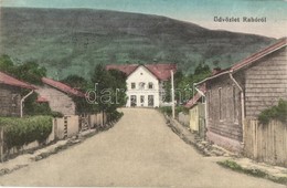 T2 Rahó, Rahau, Rakhiv (Máramaros); Vasútállomás. Feig Bernátné Kiadása  / Railway Station - Zonder Classificatie