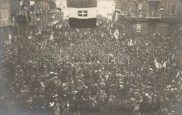 * T2 1919 Fiume, Bevonulás / Entry Of Italian Troops, Photo - Non Classificati