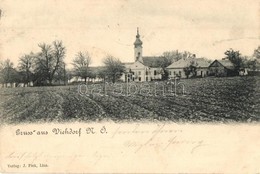 T3 Viehdorf, General View, Church. Verlag J. Pick (fa) - Zonder Classificatie