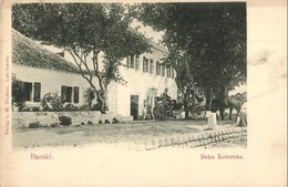 * T2/T3 Baosici, Boka Kotorska. Verlag V. M. Dostinic / Bay Of Kotor,  Street View With Chariot And Shop - Ohne Zuordnung