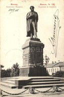 T2/T3 Moscow, Moscou; Monument De Pouchkin / Pushkin Statue. Phototypie Scherer, Nabholz & Co. (EK) - Non Classés