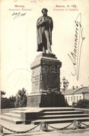 T2/T3 Moscow, Moscou; Monument De Pouchkin / Pushkin Statue. Phototypie Scherer, Nabholz & Co. (EK) - Non Classificati