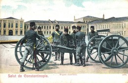 ** T3 Constantinople, Istanbul; Brigade D'artillerie / Turkish Military, Artillery, Cannon (kis Szakadás / Small Tear) - Non Classés