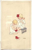 T2 1918 Children Art Postcard. M. Munk Vienne Nr. 704. S: Pauli Ebner - Non Classés