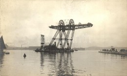 ** T1 1913 Pola, Schwimmkrahn / Óriás úszó Daru A Pola-i Hadihajógyárban / K.u.K. Kriegsmarine, Giant Floating Crane In  - Non Classés