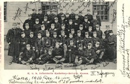 T2/T3 K.u.K. Infanterie Kadetten-Schule, Kassa / Osztrák-magyar Gyalogsági Kadét Iskola Kassán, Csoportkép Feliratozva N - Unclassified