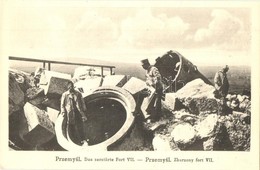 ** T2/T3 Przemysl. Das Zerstörte Fort VII. / Zburzony Fort / WWI Austro-Hungarian K.u.K. Soldiers By A Destroyed Fort In - Ohne Zuordnung